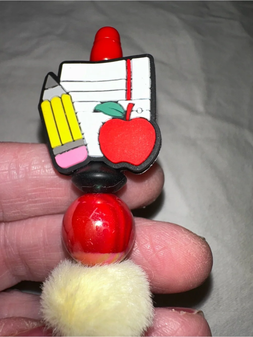 Red Novelty School-Themed Ballpoint Pen
